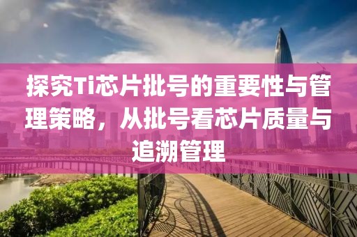 探究Ti芯片批号的重要性与管理策略，从批号看芯片质量与追溯管理