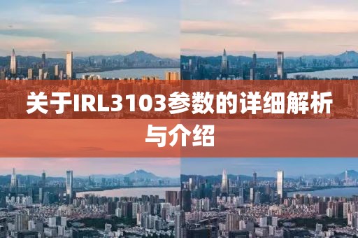 关于IRL3103参数的详细解析与介绍
