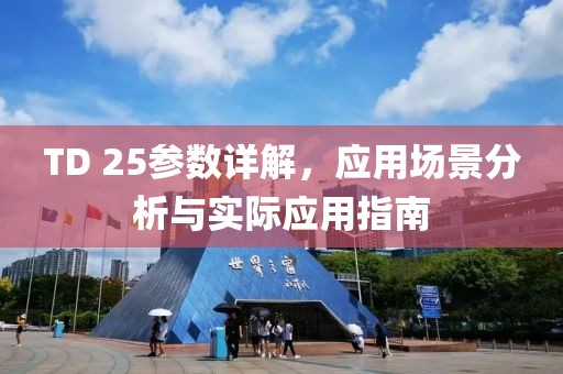TD 25参数详解，应用场景分析与实际应用指南