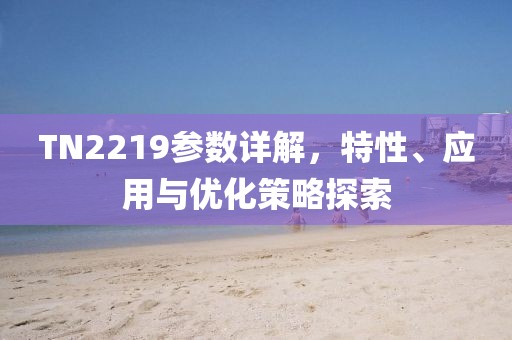 TN2219参数详解，特性、应用与优化策略探索