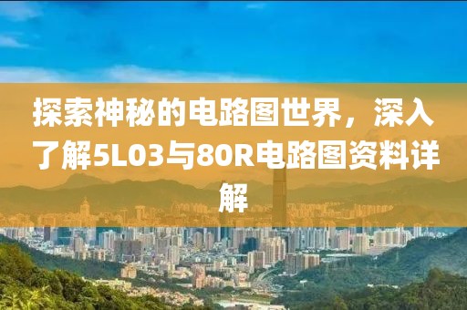 探索神秘的电路图世界，深入了解5L03与80R电路图资料详解