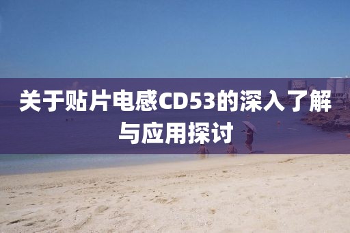 关于贴片电感CD53的深入了解与应用探讨