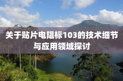 关于贴片电阻标103的技术细节与应用领域探讨