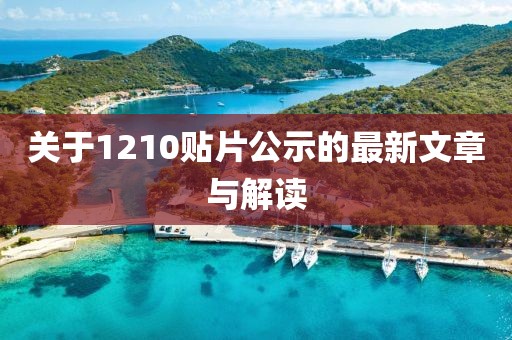 关于1210贴片公示的最新文章与解读