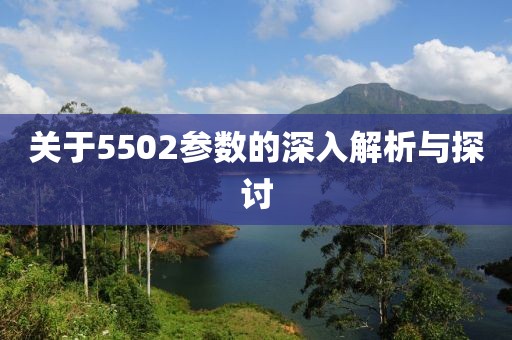 关于5502参数的深入解析与探讨