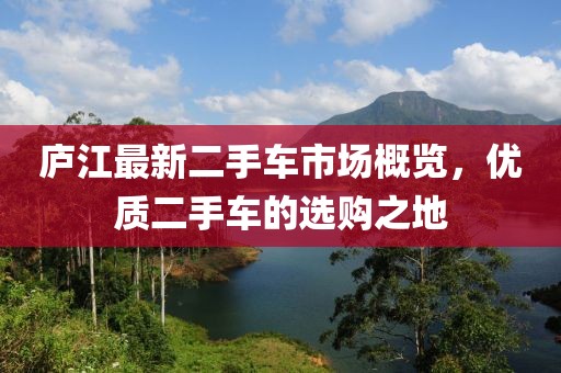 庐江最新二手车市场概览，优质二手车的选购之地