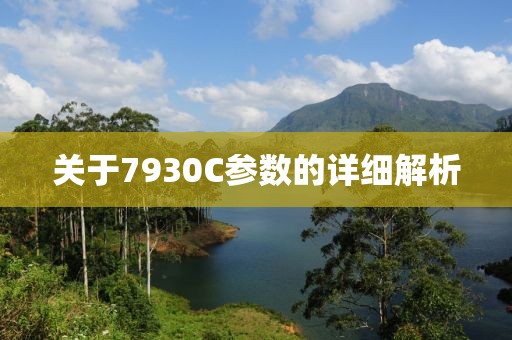 关于7930C参数的详细解析