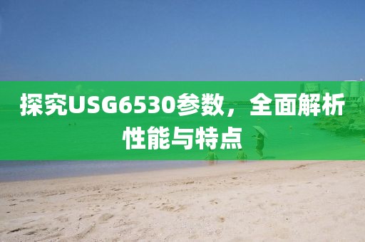 探究USG6530参数，全面解析性能与特点