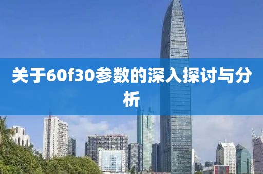 关于60f30参数的深入探讨与分析
