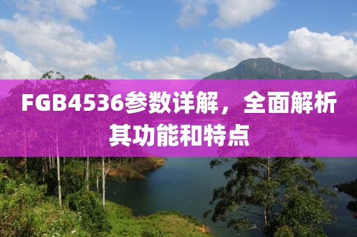 FGB4536参数详解，全面解析其功能和特点