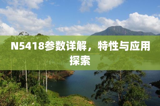 N5418参数详解，特性与应用探索
