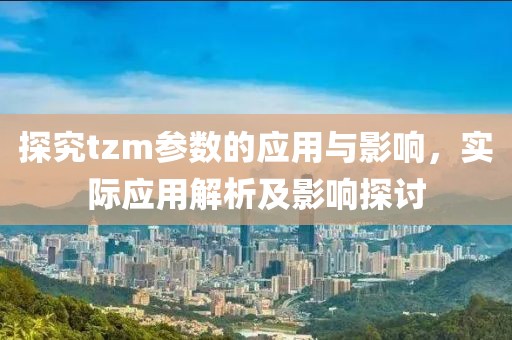 探究tzm参数的应用与影响,实际应用解析及影响探讨