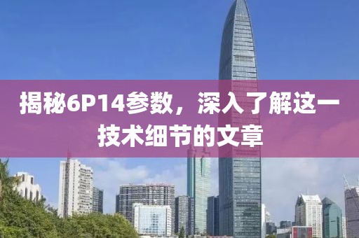揭秘6P14参数,深入了解这一技术细节的文章