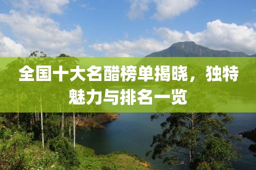 全国十大名醋榜单揭晓，独特魅力与排名一览