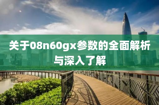 关于08n60gx参数的全面解析与深入了解