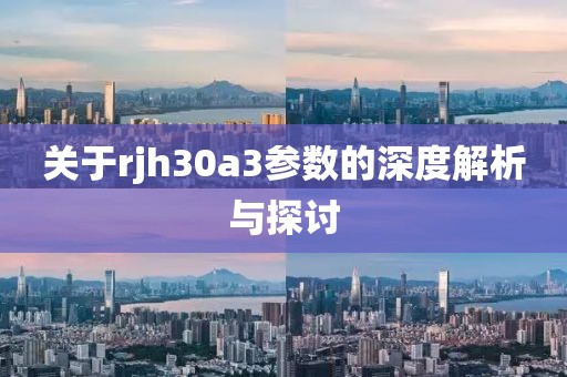 关于rjh30a3参数的深度解析与探讨
