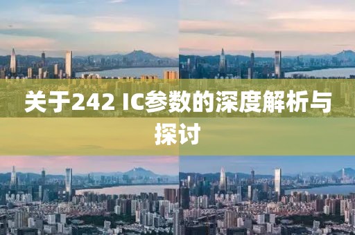 关于242 IC参数的深度解析与探讨