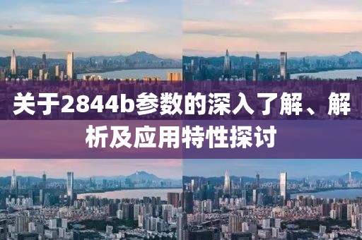 关于2844b参数的深入了解、解析及应用特性探讨