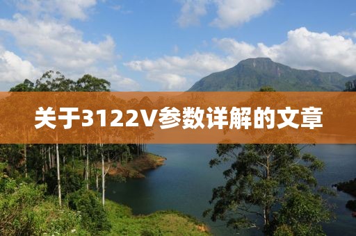 关于3122V参数详解的文章