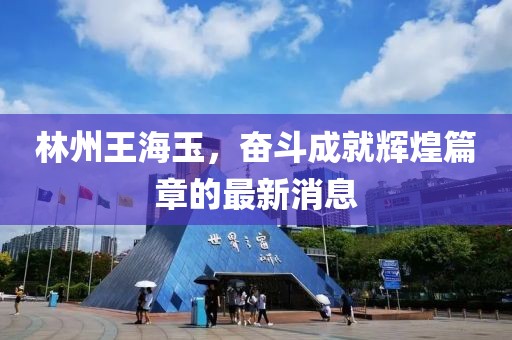 林州王海玉，奋斗成就辉煌篇章的最新消息
