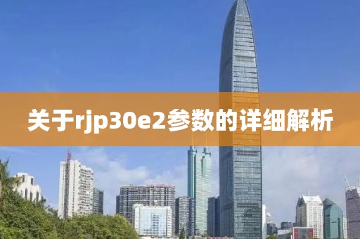关于rjp30e2参数的详细解析