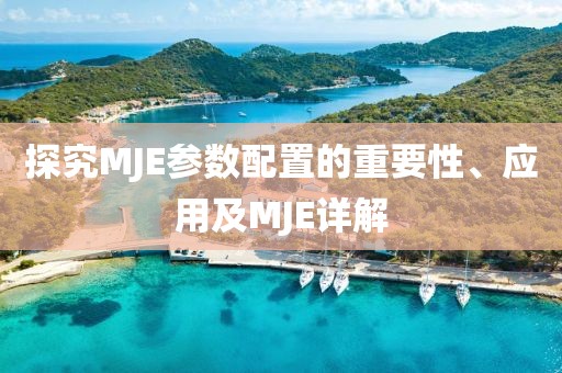 探究MJE参数配置的重要性、应用及MJE详解