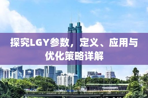 探究LGY参数,定义、应用与优化策略详解