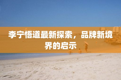 李宁悟道最新探索，品牌新境界的启示