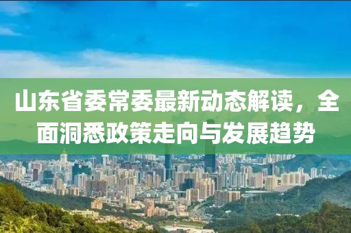 山东省委常委最新动态解读，全面洞悉政策走向与发展趋势