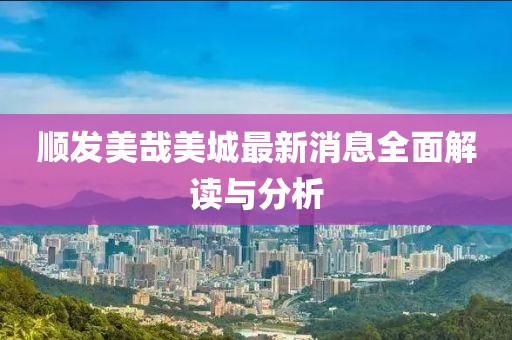 顺发美哉美城最新消息全面解读与分析