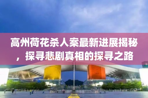 高州荷花杀人案最新进展揭秘，探寻悲剧真相的探寻之路