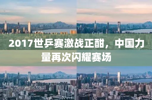 2017世乒赛激战正酣，中国力量再次闪耀赛场