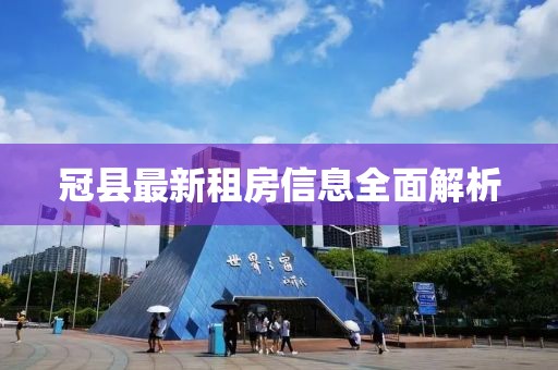 冠县最新租房信息全面解析