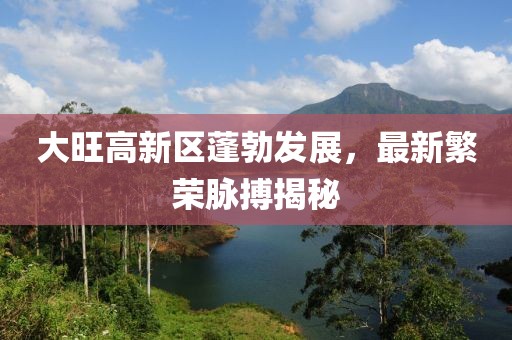 大旺高新区蓬勃发展，最新繁荣脉搏揭秘