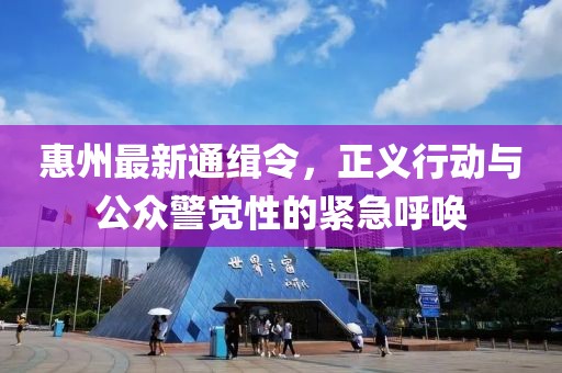 惠州最新通缉令，正义行动与公众警觉性的紧急呼唤