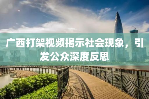 广西打架视频揭示社会现象,引发公众深度反思