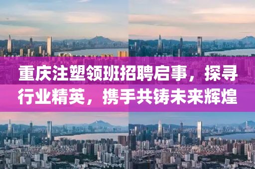 重庆注塑领班招聘启事，探寻行业精英，携手共铸未来辉煌