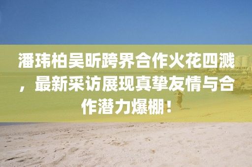 潘玮柏吴昕跨界合作火花四溅，最新采访展现真挚友情与合作潜力爆棚！